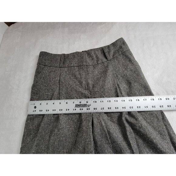 Boston Proper Women's Tweed Pleated Front Mid Rise Casual Shorts Gray 6 NEW - Picture 6 of 9